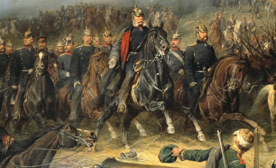 Wilhelm I. in der Schlacht bei Königgrätz Gemälde von Christian Sell, o. J.