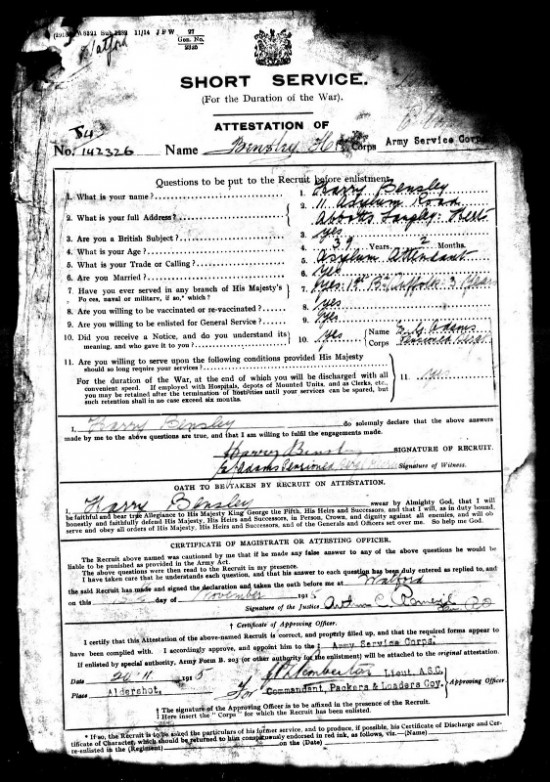 Army Service record