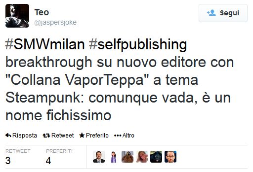 Miglior tweet dell'evento, senza dubbio!