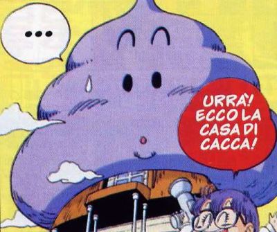 Arale, casa di cacca